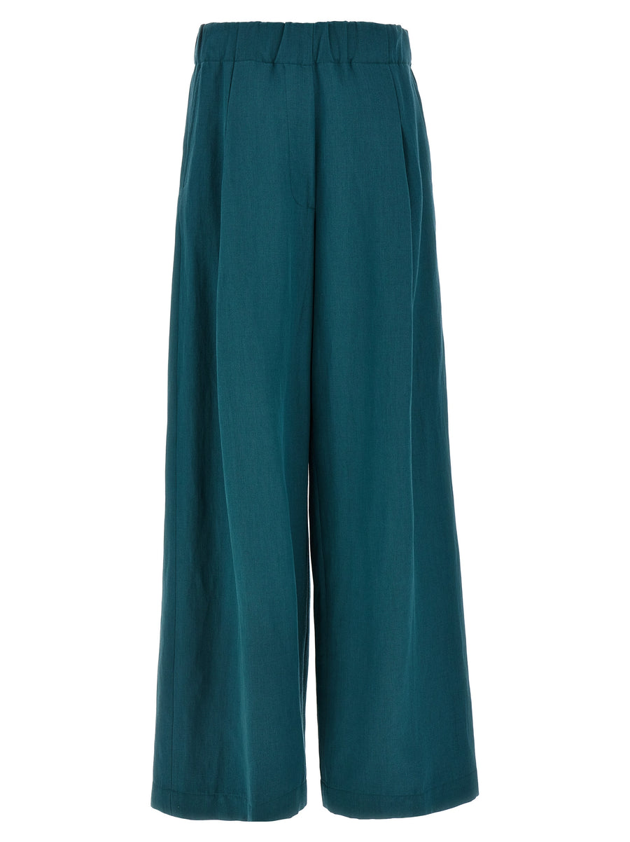 Dries Van Noten 63% wool trousers in green