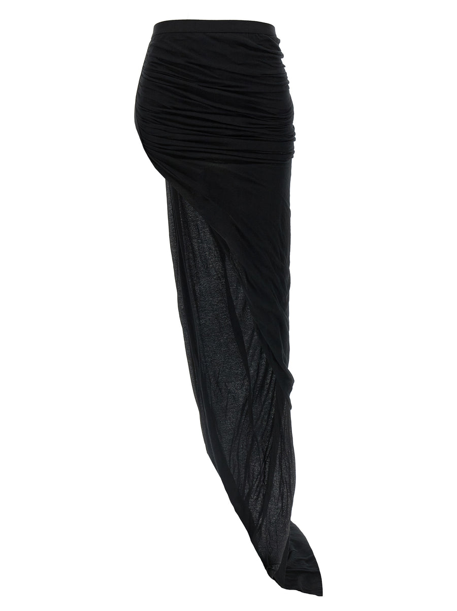 Rick Owens 100% Cotton skirt in black