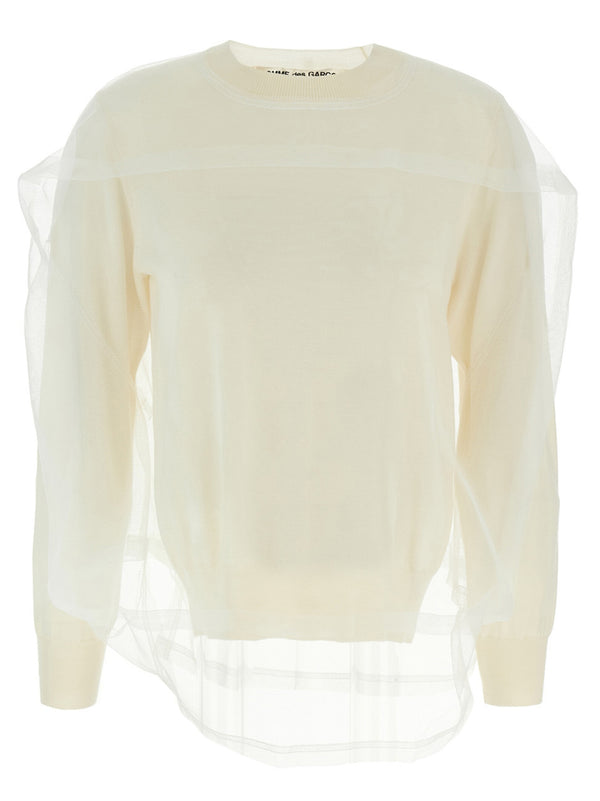 Comme des Garçons 100% Wool sweater in white