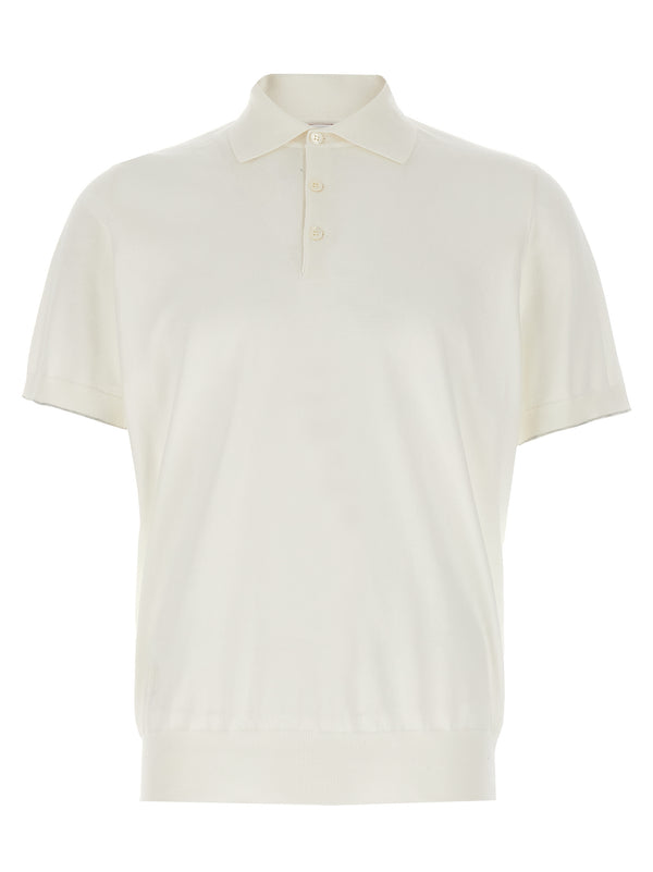 Brunello Cucinelli 100% Cotton polo in white
