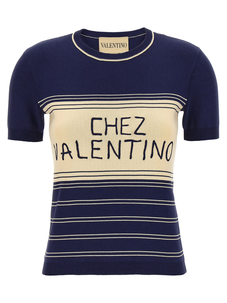 Valentino Garavani 100% Cotton t-shirt in navy
