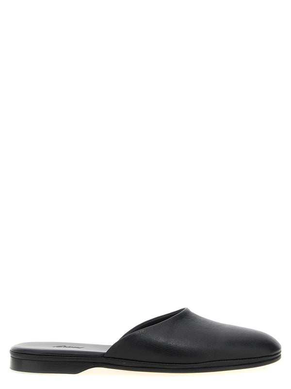 Brioni 100% Calfskin Leather mule in black