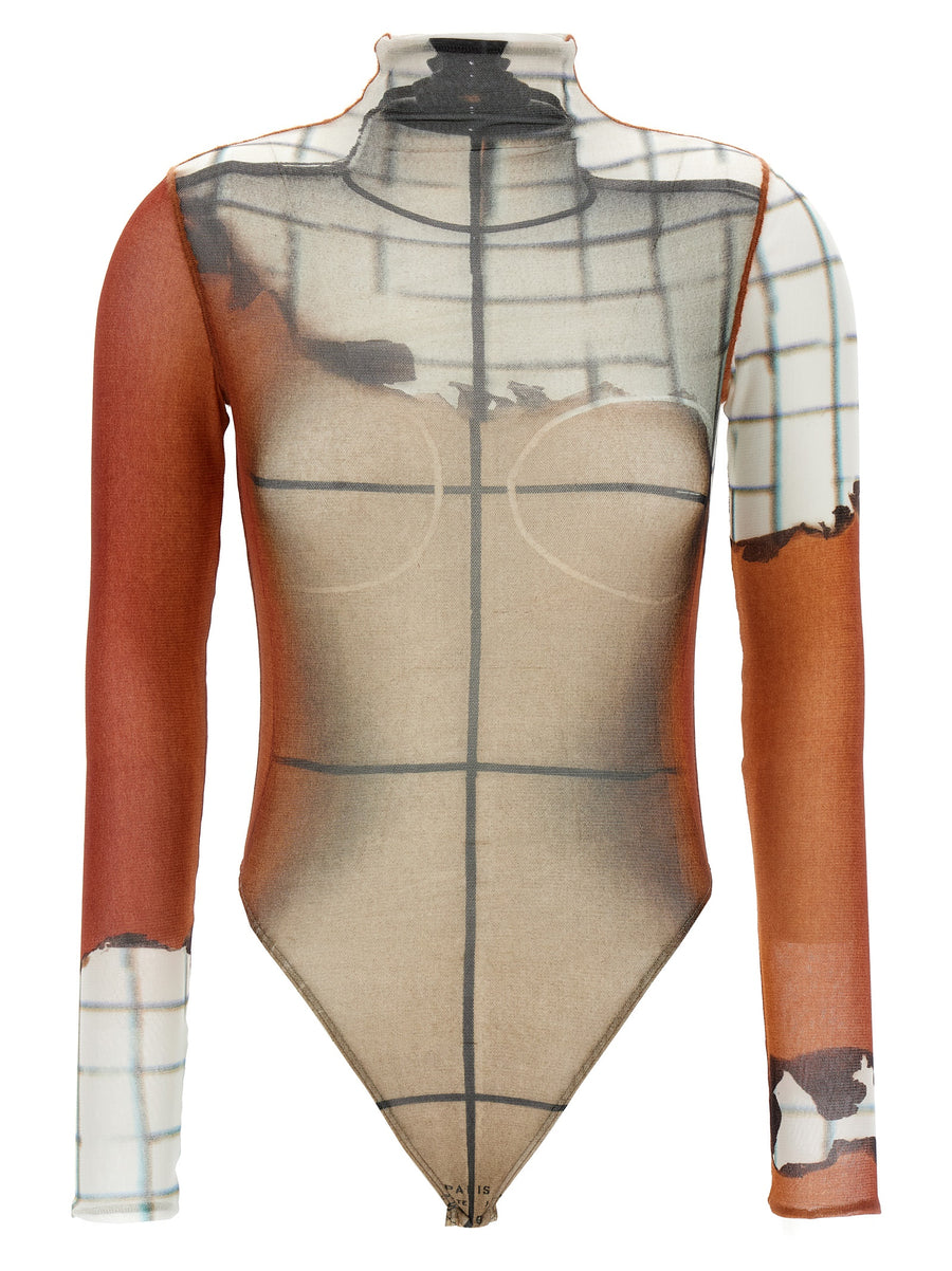 Jean Paul Gaultier 100% polyamide bodysuit in multicolor