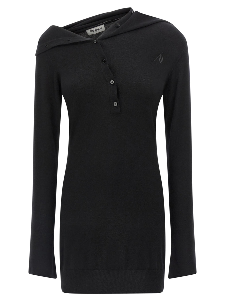 The Attico 80% virgin wool tunic in black