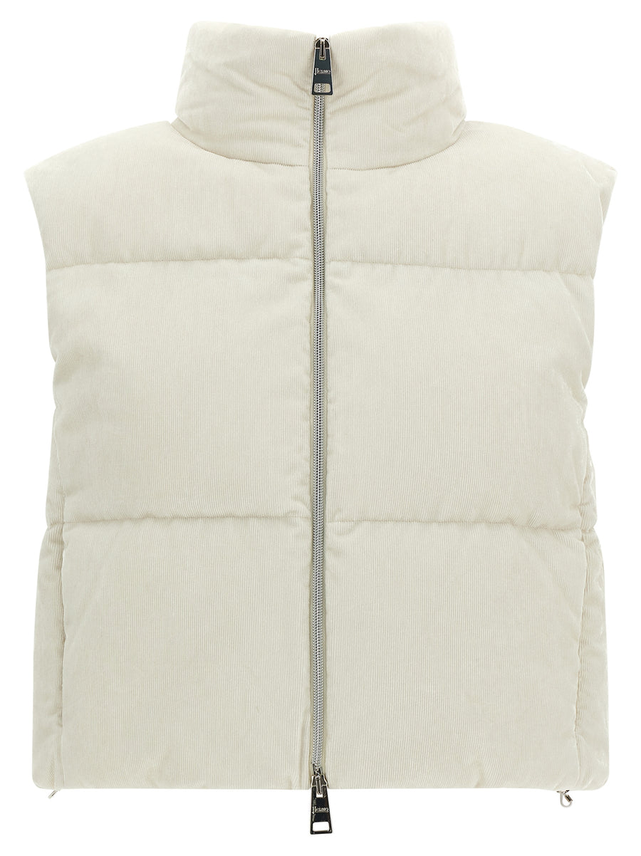 Herno 76% viscose vest in white