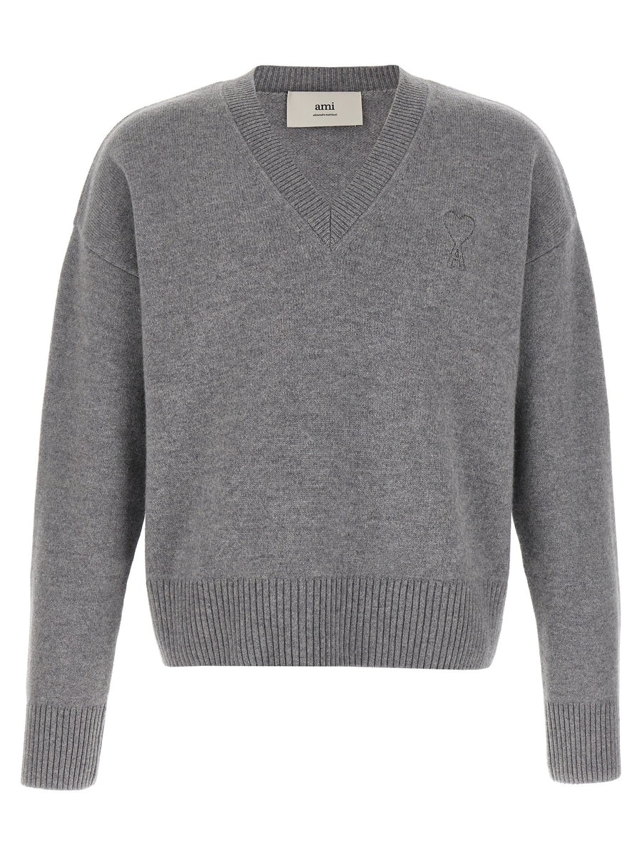 AMI Paris 90% Wool sweater in gray