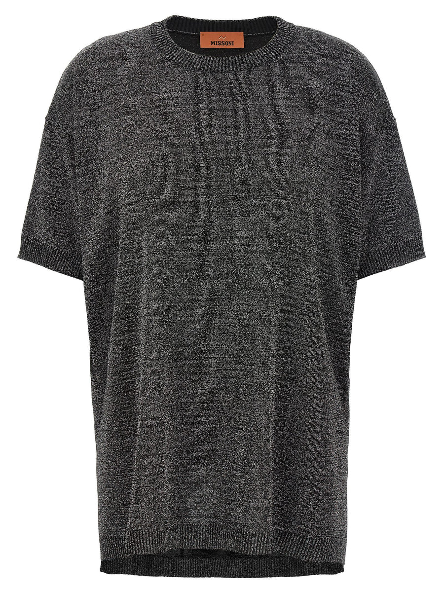 Missoni 88% viscose t-shirt in silver