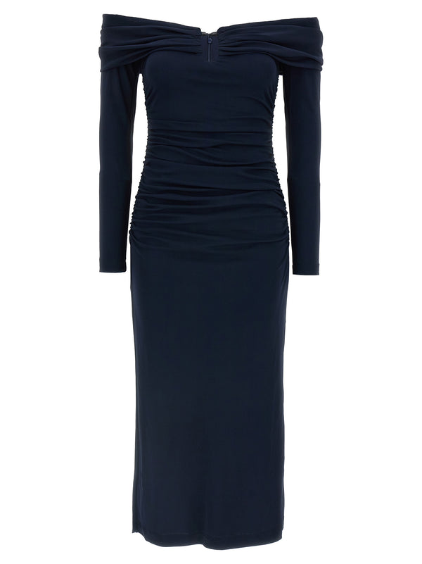 Carolina Herrera 80% acrylic dress in navy