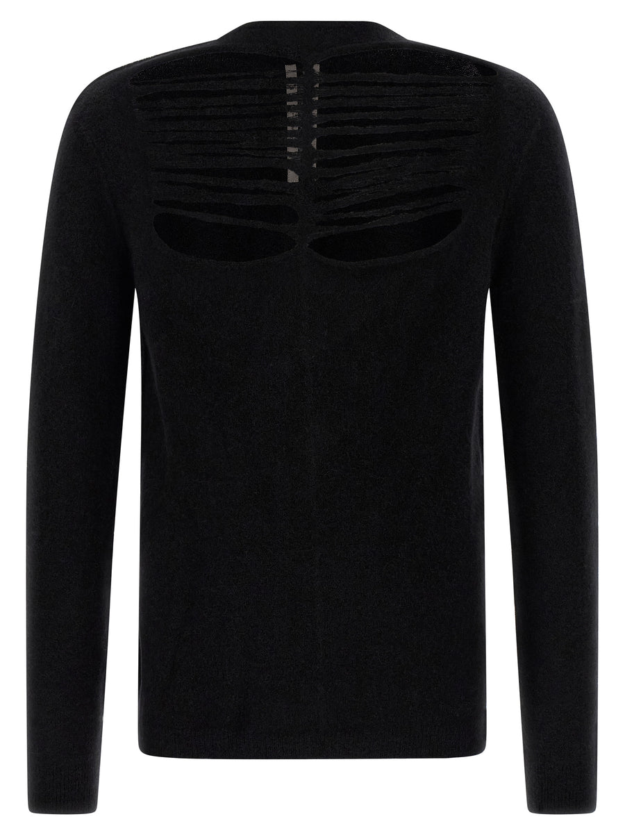 Rick Owens 43% alpaca wool sweater in black