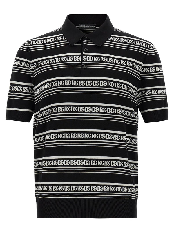 Dolce & Gabbana 100% Silk polo shirt in black