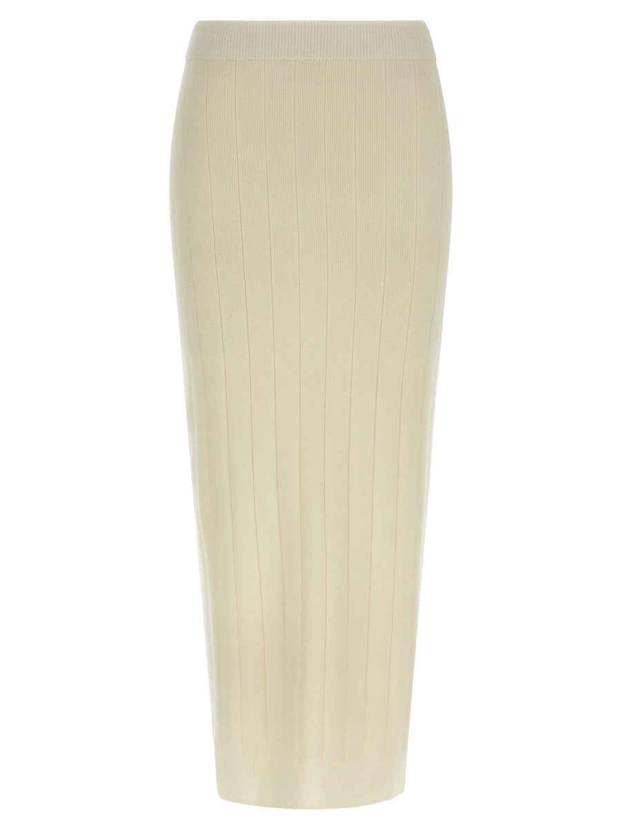 Max Mara 100% Cashmere skirt in white