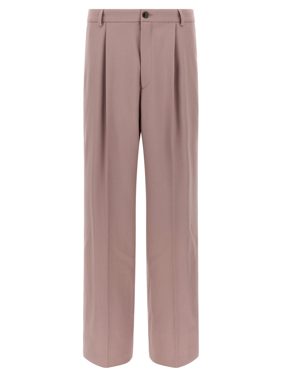 Dries Van Noten 100% wool trousers in pink