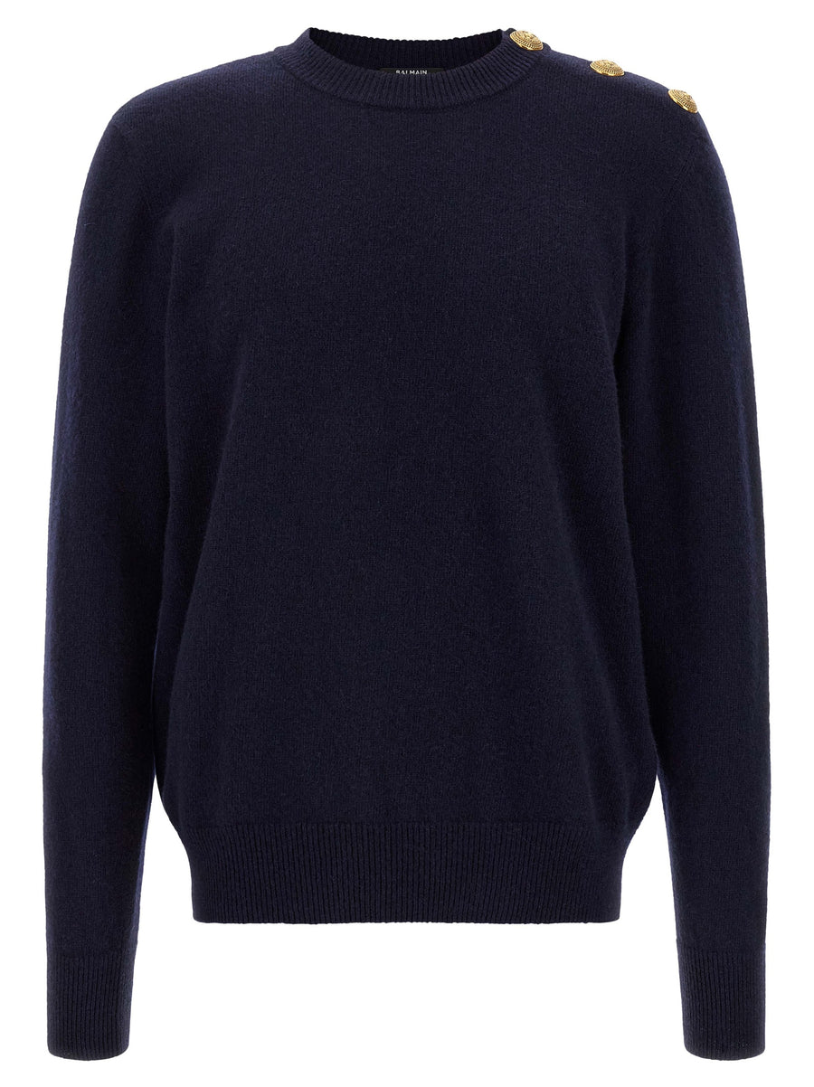 Balmain 50% Cashmere sweater in navy
