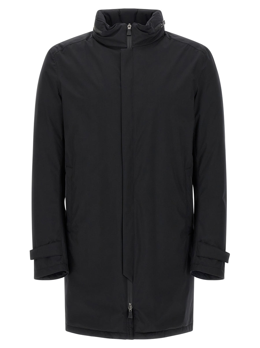 Herno 100% Polyester parka in black