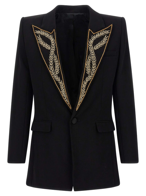 Balmain 100% viscose blazer in black
