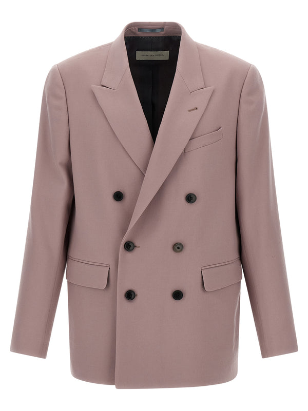 Dries Van Noten 100% wool blazer in purple