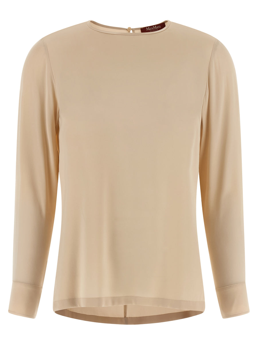 Max Mara 93% Silk blouse in beige