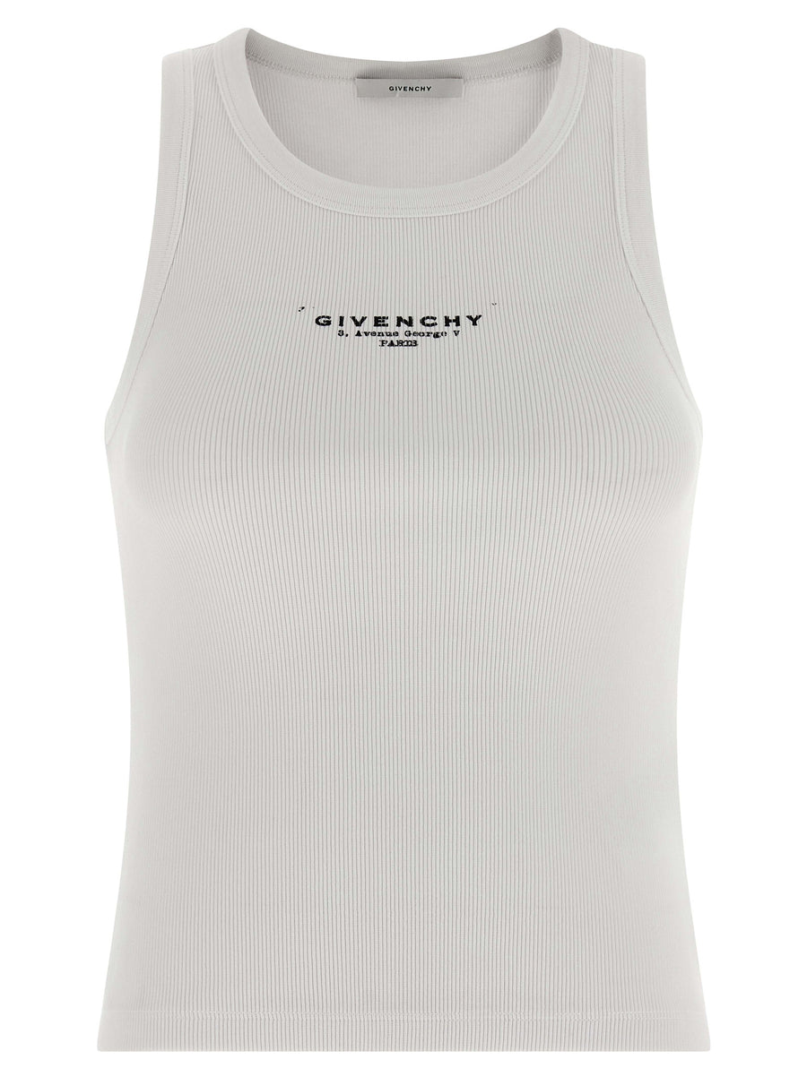 Givenchy 98% cotton tank top in white