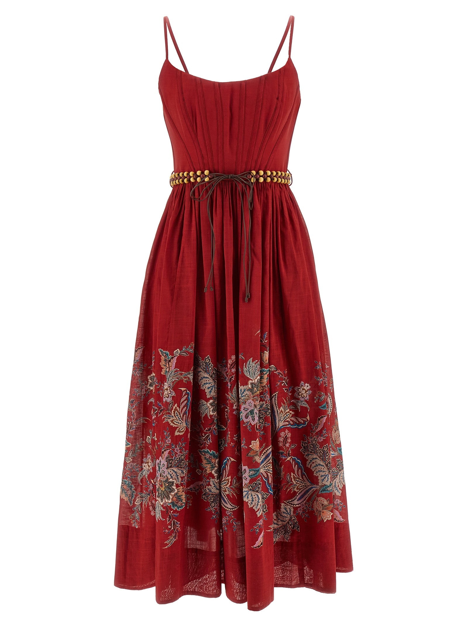 Zimmermann Women's Rhiannon Midi Dress — Red