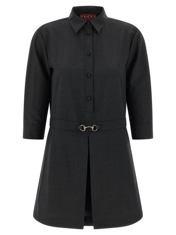 Gucci 100% wool dress in gray