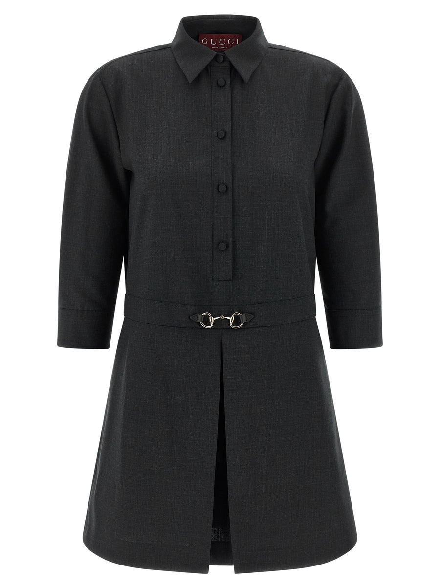 Gucci 100% wool dress in gray