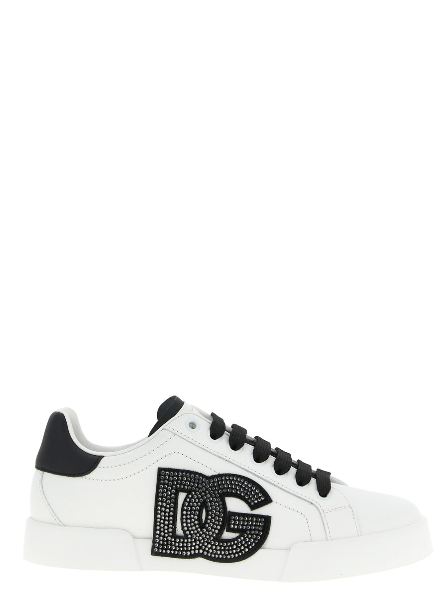 Dolce & Gabbana 100% calfskin leather sneaker in white