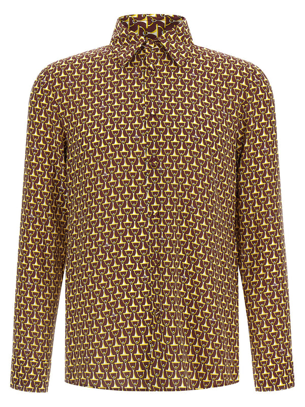 Gucci 100% Silk shirt in brown