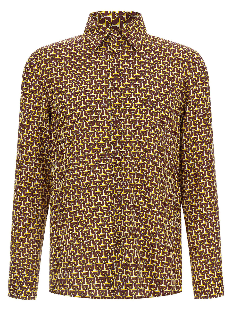 Gucci 100% Silk shirt in brown