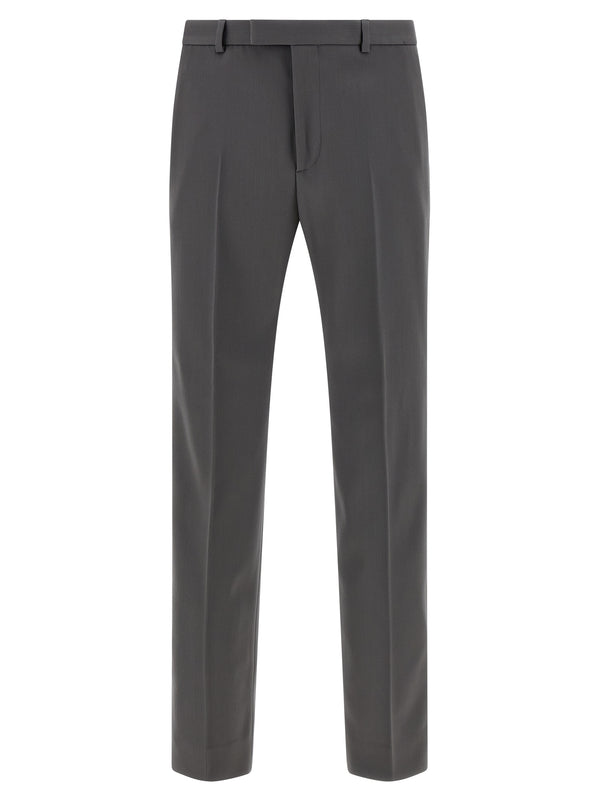 Gucci 99% Wool trousers in gray