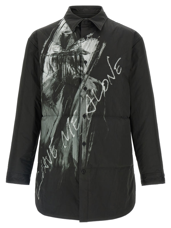 Yohji Yamamoto 100% Polyester overshirt in black