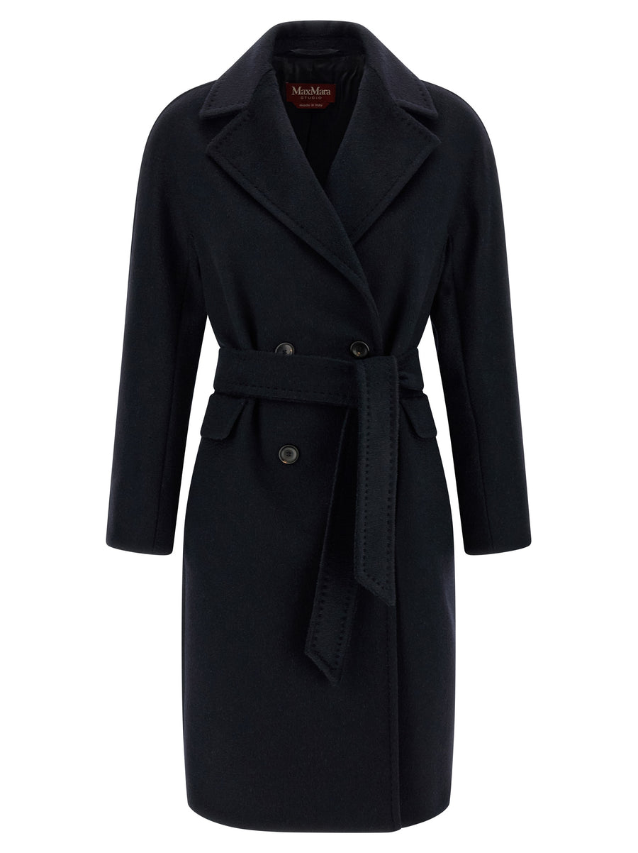 Max Mara 40% Cashmere coat in black