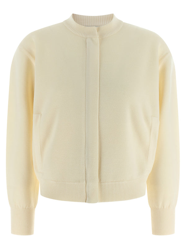 Max Mara 100% Virgin Wool cardigan in white