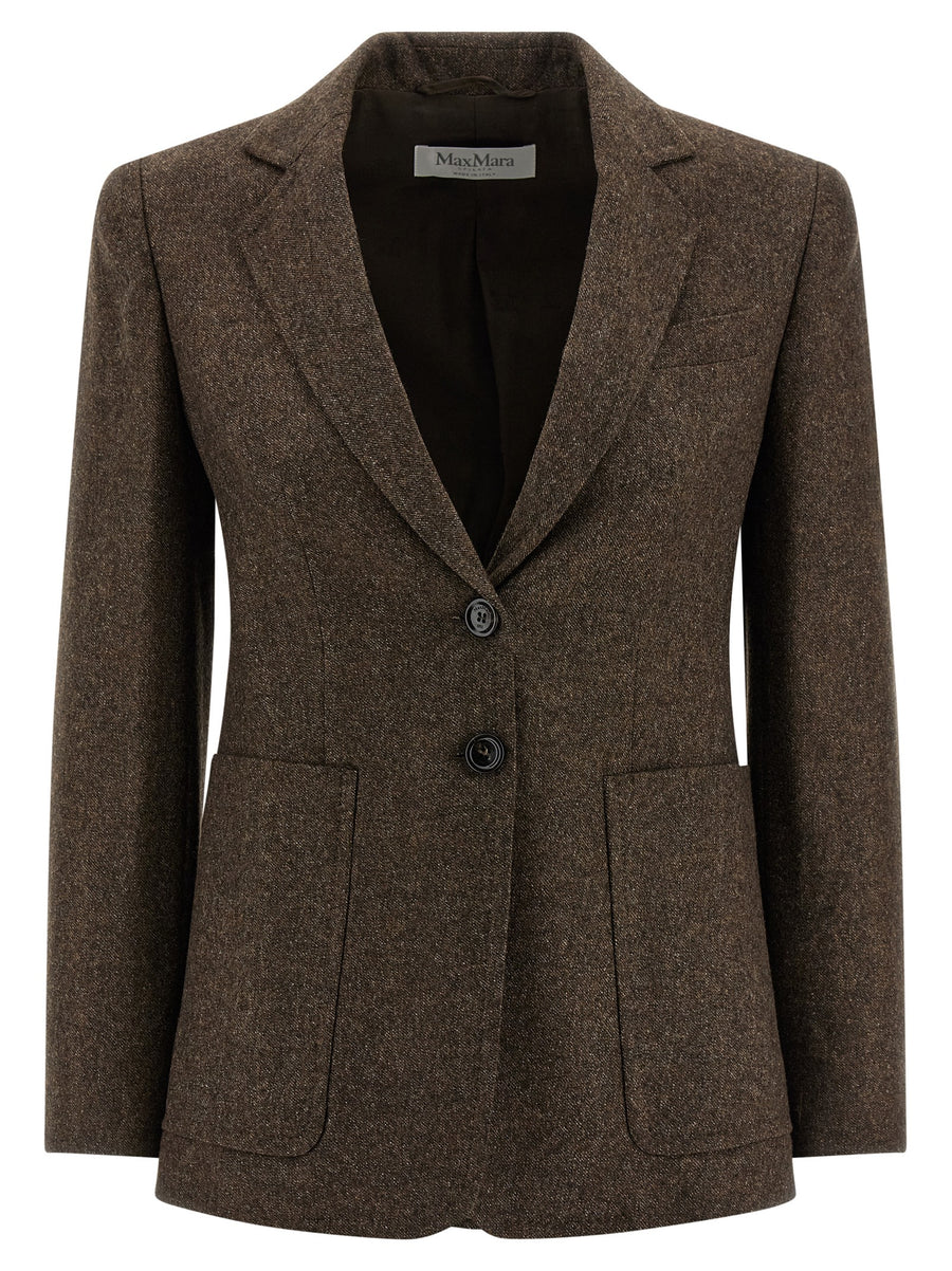 Max Mara 100% virgin wool blazer in brown