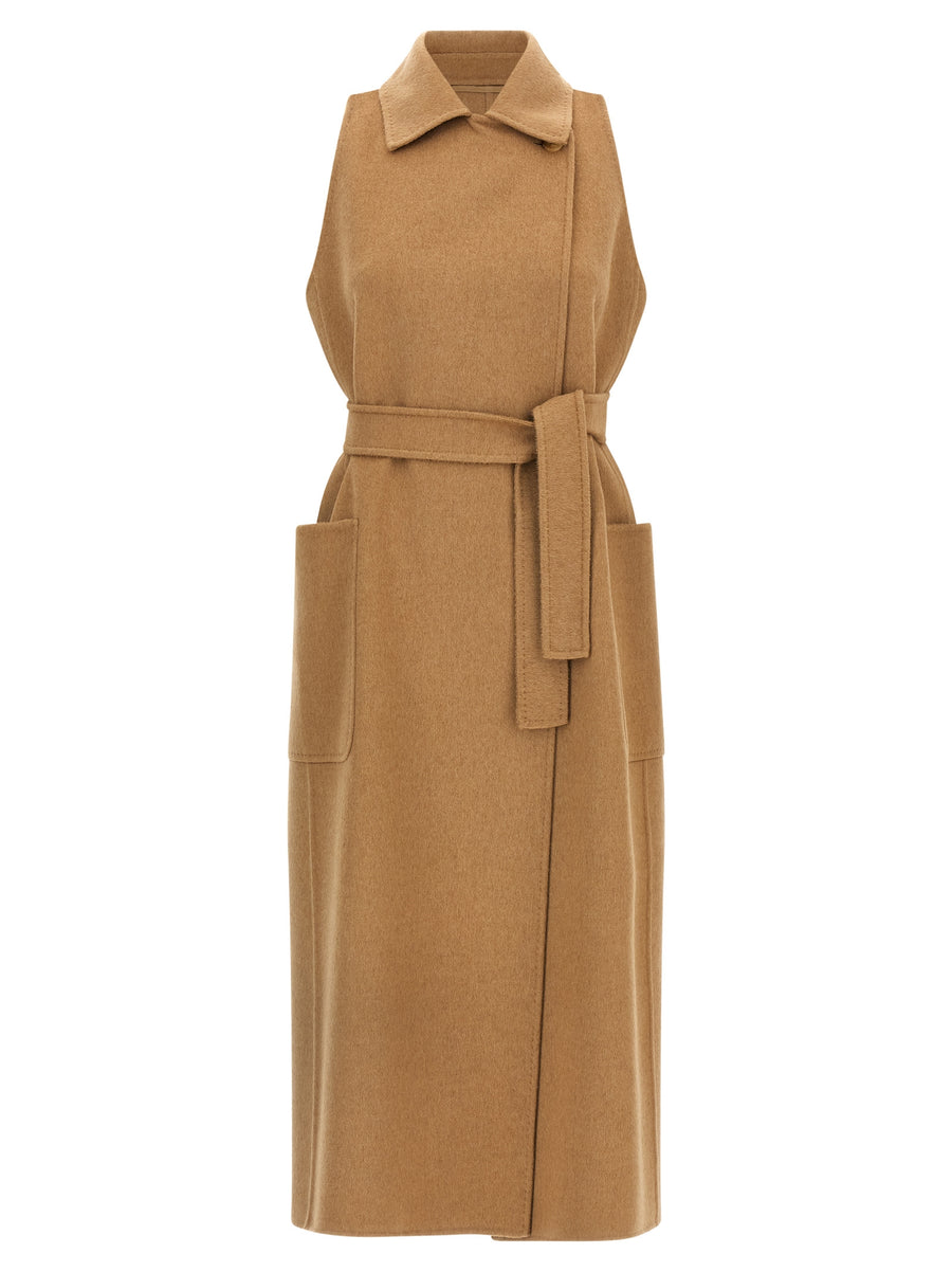 Max Mara 100% camel wool coat in beige