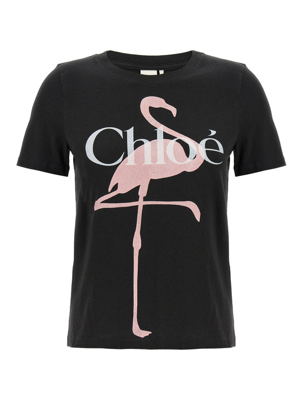 Chloé 100% Cotton t-shirt in black