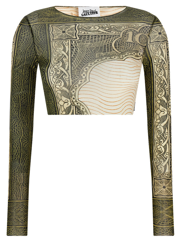 Jean Paul Gaultier 100% Polyamide blouse in green