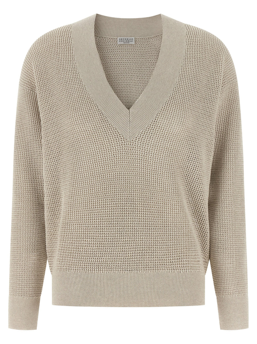 Brunello Cucinelli 79% Cotton sweater in beige