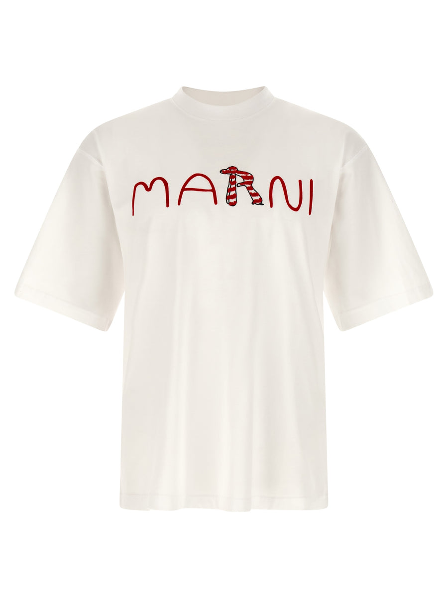 Marni 100% cotton t-shirt in white