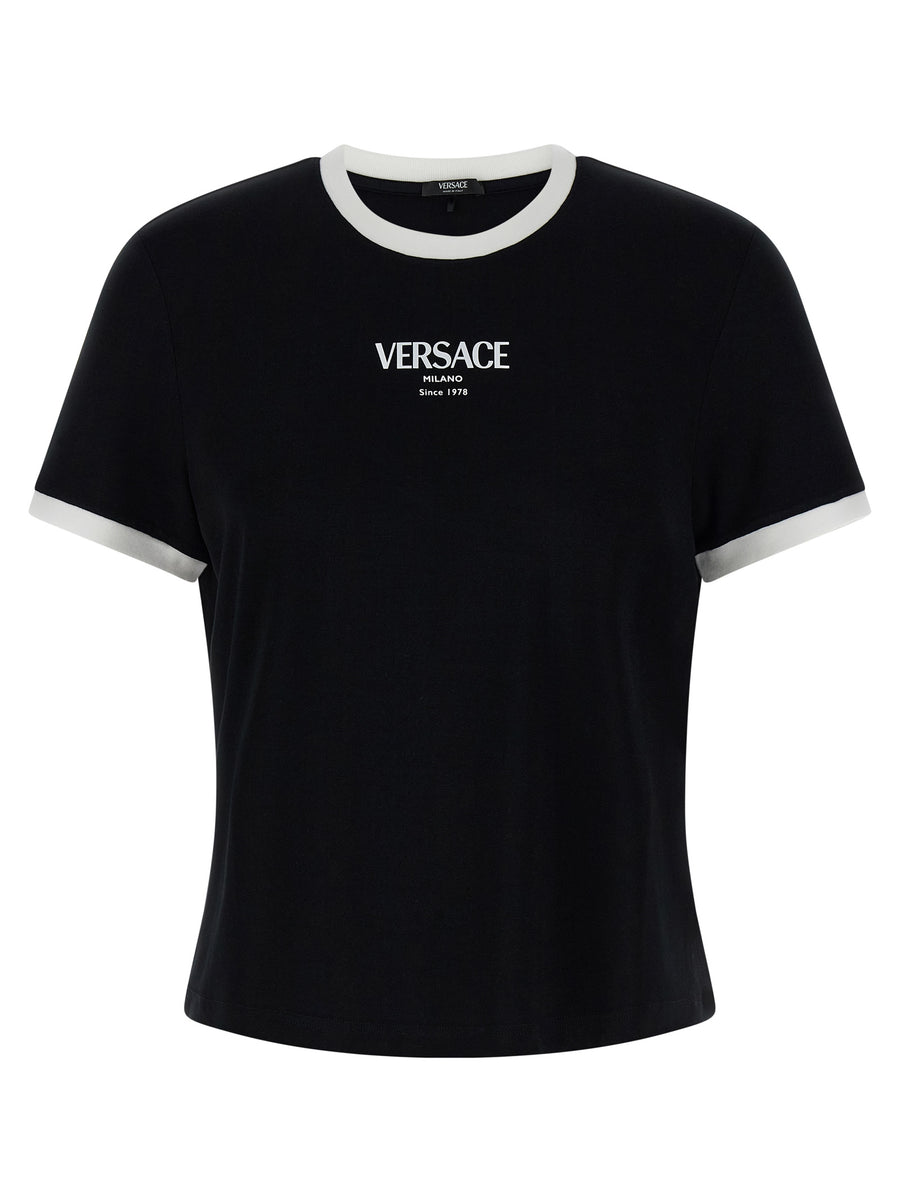 Versace 95% Viscose t-shirt in black