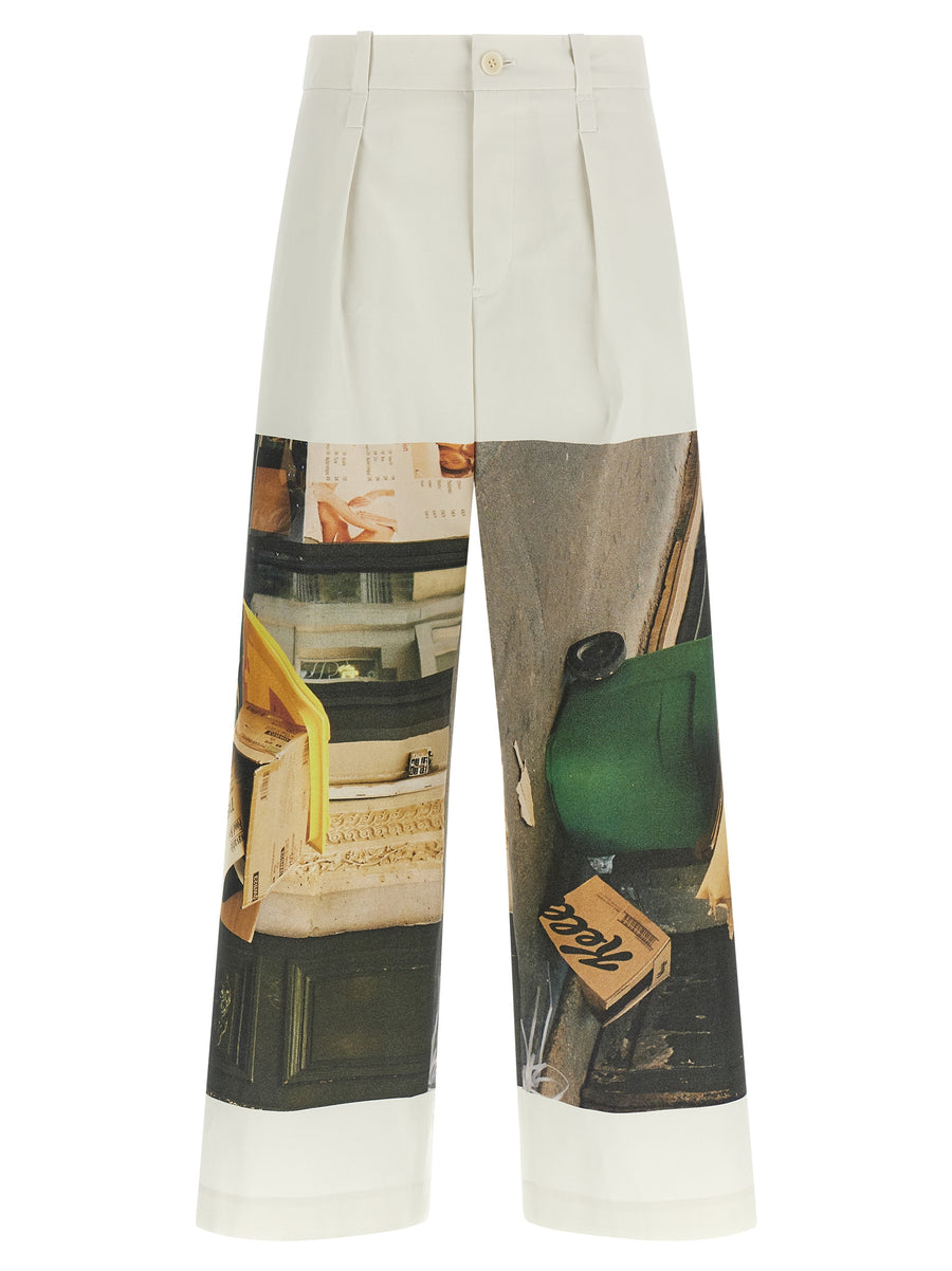Issey Miyake 43% Polyamide trousers in white