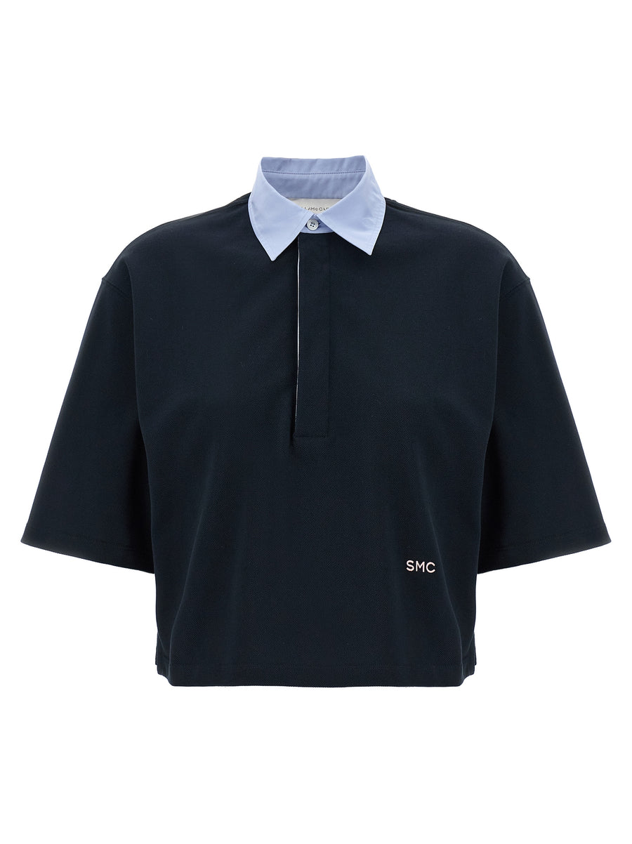Stella McCartney 99% cotton polo shirt in blue