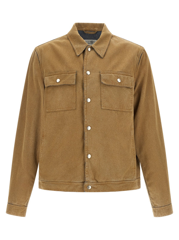 MM6 Maison Margiela 100% Cotton jacket in beige