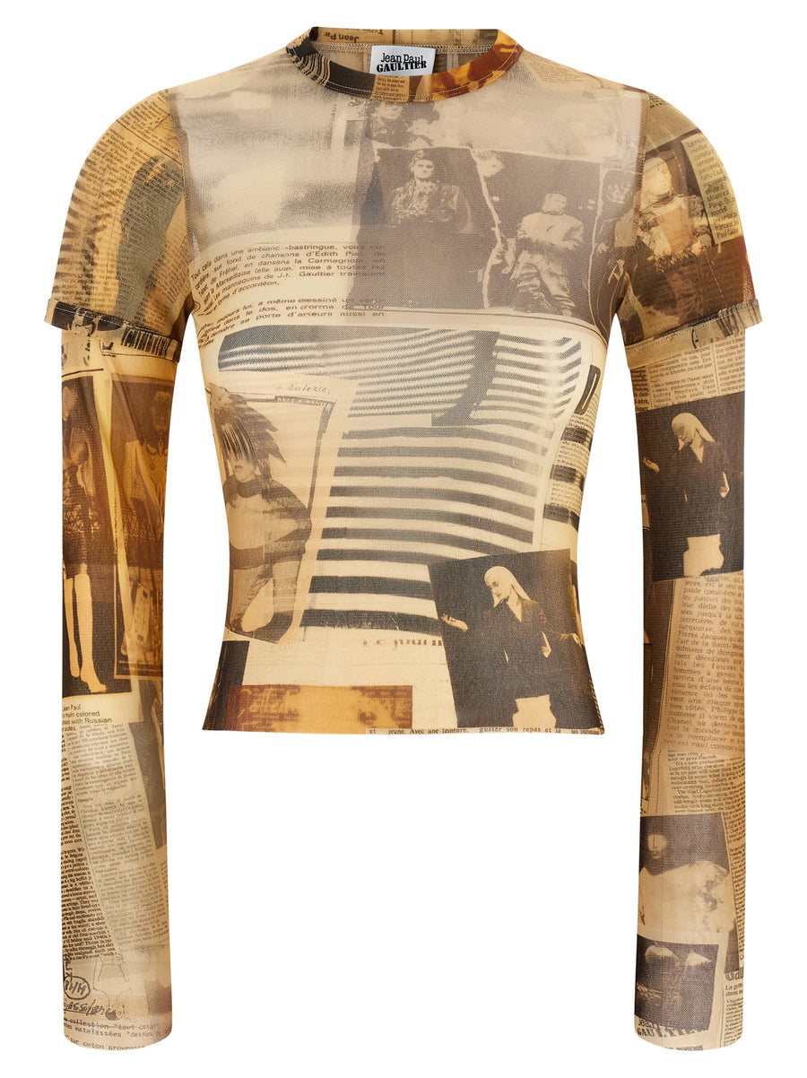 Jean Paul Gaultier 100% polyamide t-shirt in multicolor