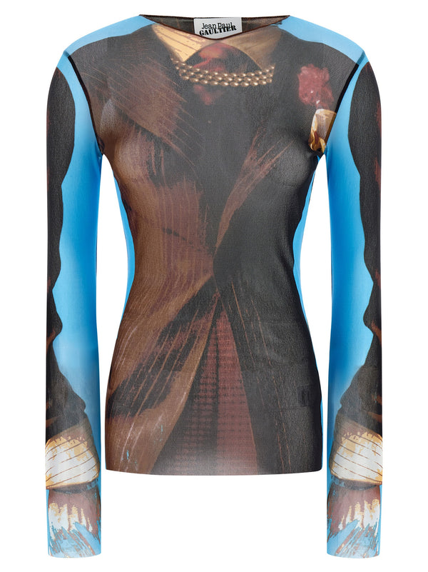 Jean Paul Gaultier 100% polyamide blouse in multicolor