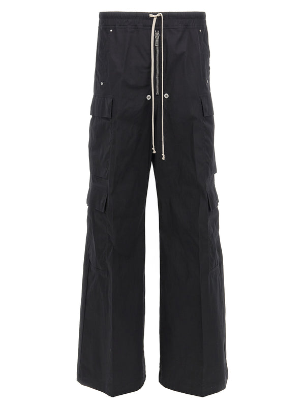 Rick Owens 97% cotton cargo pants in black