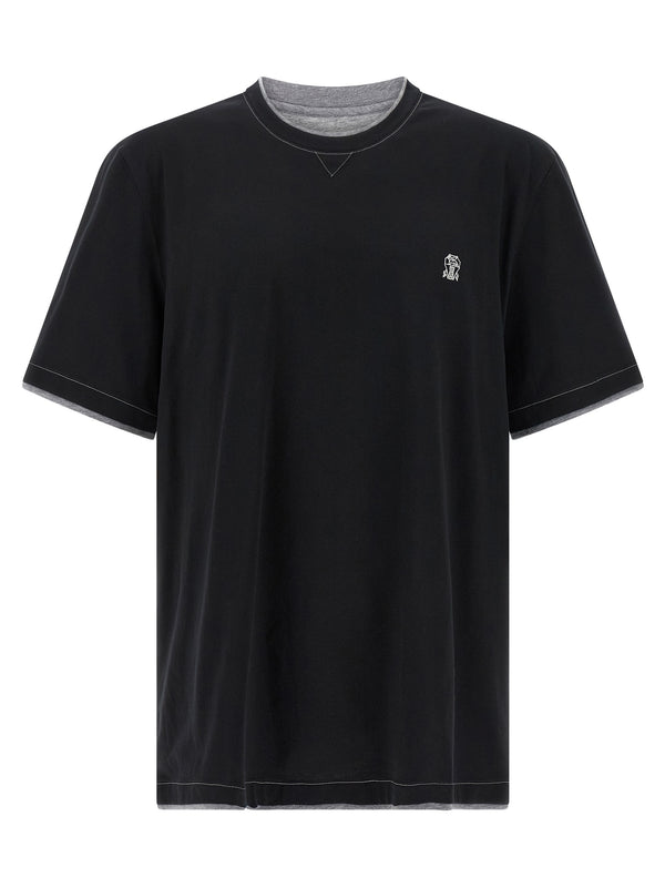 Brunello Cucinelli 100% cotton t-shirt in black