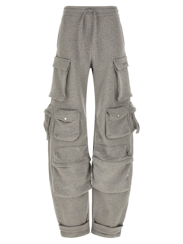 The Attico 100% Cotton cargo pants in gray