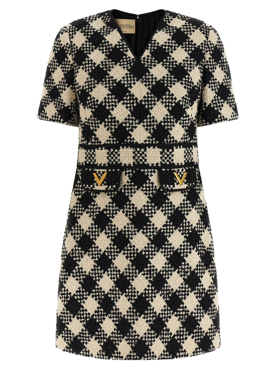 Valentino Garavani 44% cotton dress in black