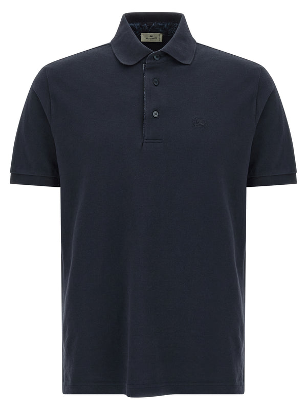 Etro 100% Cotton polo shirt in blue