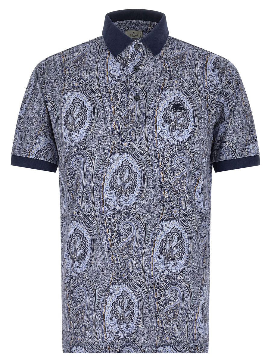 Etro 100% Cotton polo shirt in blue